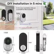 Keypad Fingerprint Deadbolt Electronic Door-Lock: Touch Control Keyless Entry Do
