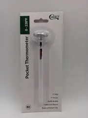 NSF Meat Thermometer 1" Dial 5" Probe (0-220 Deg F) Pocket Thermometer ️