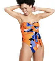 Tabitha Brown for Target - SIZE XS- Botanical Print One Piece Swimsuit SPRING