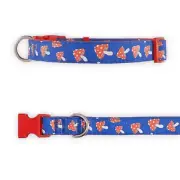 Top Paw Mushroom Adjustable Dog Collar Size Small Red Blue D-Ring Fashion
