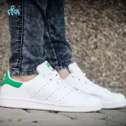 ADIDAS Stan Smith Ortholite Mens Low Top Sneaker Shoes White Green M20605