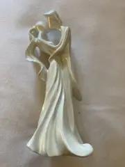 Wedding Cake Decor Topper White Stylized Bride & Groom "First Kiss" by Wilton