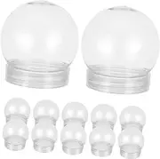 20pcs Small Empty Snow Globes Bulk Snow Globe Craft DIY Supplies with Screw Off Caps Water Globe Kit