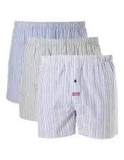 [Mitch Dowd] Stripes Cotton Boxer Shorts Pack of 3 in Multi