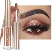 Anglicolor Eyeshadow,Liquid Glitter Eyeshadow,Highly Pigmented Glitter Gel Diamond Eyeshadow, Liquid Eyeshadow & Eyeliner Blendable Shimmer Eyes Makeup,Vegan (#8 Earth color)
