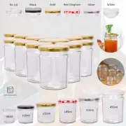 12pc Glass Jam Jars Airtight Lid Mason Jars Spice Bottles Food Storage Container