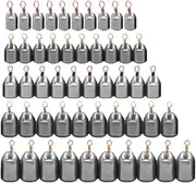 SagaSave Fishing Sinker Weights Set, Iron, Cylinder, Grey, 3.5g/5g/7g/10g/14g, Pack of 50 for Sea, Offshore, Lake, River, Reservoir Fishing