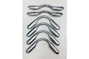 QUALITY SOLID Pool Snooker Table SATIN CHROME Pocket Brackets Heavy boss Round