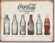 COCA-COLA IN THE DISTINCTIVE BOTTLE TIN SIGN