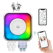 Mini Pocket Printer with RGB Light Thermal Printer with 10 Rolls of Paper Thermal Papers Portable Photo Picture Printer