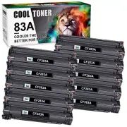 10PK Black CF283A For HP 83A Toner Laserjet Pro M125nw M127fw M127fn m225dn mfp