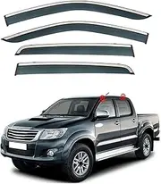 4Pcs Car Wind Deflectors for Toyota for Hilux for Vigo Mk7 An10-An30 2005-2014, Side Window Ventilated Visors Rain Deflector