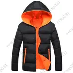 MEN'S COTTON-PADDED JACKET WITH COLOR MATCHING ZIP