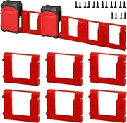 6 Pack Battery Wall Mount Battery Holder Wall Mount Battery Dock Holder for Einhell Power X-Change 18 V Batteries, Wall Mount Battery Holder, with 12 Screws, No Battery