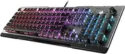 ROCCAT Vulcan 100 AIMO Mechanical PC Gaming Keyboard, RGB Lighting, Silent, Per Key LED Illumination, Brown Switches, Aluminum Top Plate, Silver