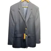 Louis Martin Men's Blazer Size 44 R Navy Blue Wool Blend Jacket New With Tags