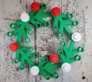 LEGO-Inspired Giant Xmas Wreath 18 x 18 inch - 3D Printed!