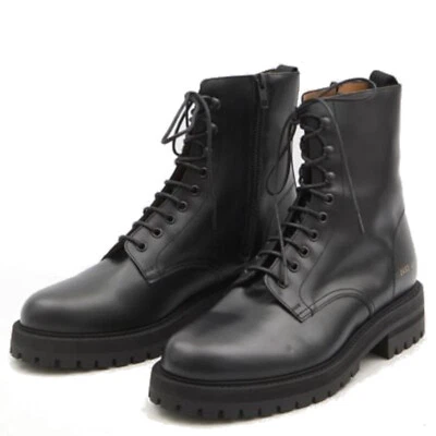Common Projects Combat Boot Black Leather 2453 7547 US 7 EUR 40 winter hiking
