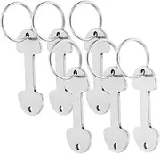 [jojofuny] 6pcs Shopping Trolley Tokens Key Ring Keychain Pendant Coin Holder for Grocery Carts Portable Key Fob for Everyday Use and