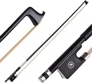 Carbon 4/4 Full Size Violin Fiddle Circle Style Bow Ebony 4