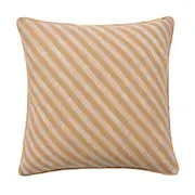 Cadence & Co. Oscar Faux Linen Striped Cushion Natural