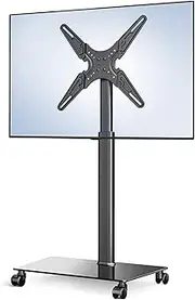 Universal TV Stand - Desktop TV Stand TV Pedestal Stand Universal Floor TV Bracket 55 Inch Living Room TV Stand Office Large Display Adjustable TV Stand TV Stand (Color : A)