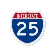 Interstate 25 (U.S. Highways) Die-Cut Magnet