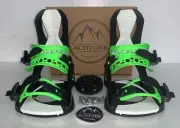 MEN'S ALTITUDE RIDER SNOWBOARD BINDINGS 4X4 BURTON 3D EST BLACK/LIME GREEN L/XL