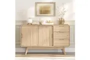Cosmoliving Oslo Buffet Sideboard Coffee Bar Cabinet Pantry Cabinet with Sliding Door