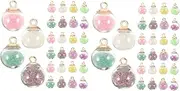 [LALAFINA] 2sets Glass Ball Charms Jewelry Making Kit Charms for Necklace Bracelet Earring Diy 60pcs*2