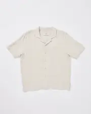 Teen Boys Harrison Linen Short Sleeve Shirt in Natural