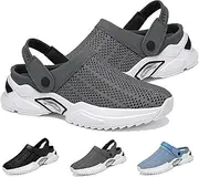 [YOHFRFGX] Men's Orthopedic Hollow-Out Summer Sandals, 2024 New Walking Boat Shoes Breathable with Arch Support Knit Mesh Beach Sandal