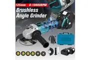 OZNALA Brushless Cordless Angle Grinder 125mm Replace For Makita 21V Battery Cutting Machine Power Tools