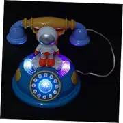 Abaodam Vintage Astronaut Telephone for Interactive Early Learning Cell Phone with Lights Music for Home Kindergarten Engaging Role Play Educational