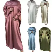 Abaya Islamic Caftan Burqa Robe Muslim Ramadan Kaftan Maxi Dress Batwing Sleeve