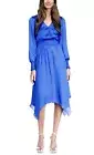 MICHAEL Michael Kors Fractal Zebra Plisse Dress Royal Blue Size XS