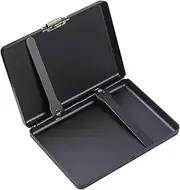 [Lorxilar] Cigarette Case Metal Double Sided Cigarette Box for Women Men for 20 Slim Cigarettes,One Size,B Black