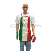 Italy Flag Kitchen & BBQ 3pc Set w/Apron Oven Mitt Potholder Italy Flag