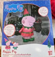 Gemmy 4ft Peppa Pig Dressed as Elf Christmas Inflatable