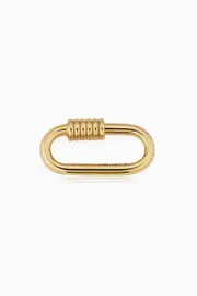 Oradina 14K Gold Connect Me Coil Oval Clasp in Yellow Gold at Nordstrom, Size Small