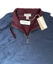 Tommy Bahama Flipshore Zip Reversible Pullover Sweater Size 2XLT Blue Heather