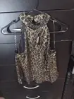 Fashion Nova Leopard Print Halter Top Size S