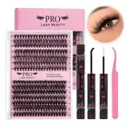 Lash Clusters Kit 280 Pcs Cluster Lashes 30D+40D Lash Extension Kit with Lash Bo