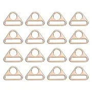 16 Pcs 1 1/4 Inch Triangle Buckles Adjuster Triangle D Rings Strap, Gold