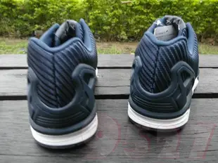 ~9527~ 2014年 12月 Adidas Originals ZX Flux 8000 海軍藍 白 編織 男鞋
