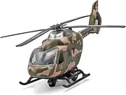 NOVAFUSION Kids Helicopter Toy Diecast Military Helicopter Model Kit,Pull Back Toy Helicopter with Lights and Sound,Toy Airplane with Rotatable Propeller,Helicopter Toys for Boys Age 4-7（ArmyGreen）