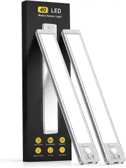 Under Cabinet Lights,40 LED Rechargeable Battery Operated Motion Sensor Light
