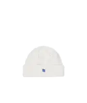 Logo decal knitted wool hat One size White