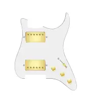 920D Custom Hipster Heaven HH Loaded Pickguard for Strat With Gold Roughneck ...