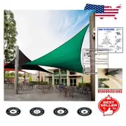 Effortless Installation Green Triangle Sun Shade Sail - 10' Custom Size, 95% UV